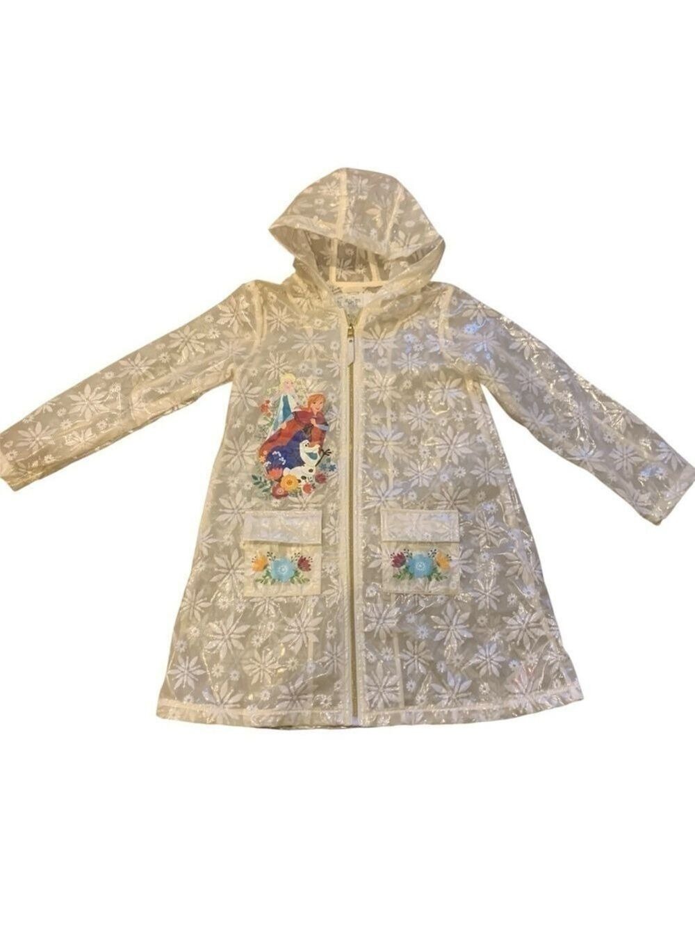 DISNEY Frozen Raincoat size 7/8 - Picture 2 of 9
